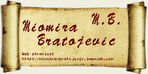 Miomira Bratojević vizit kartica